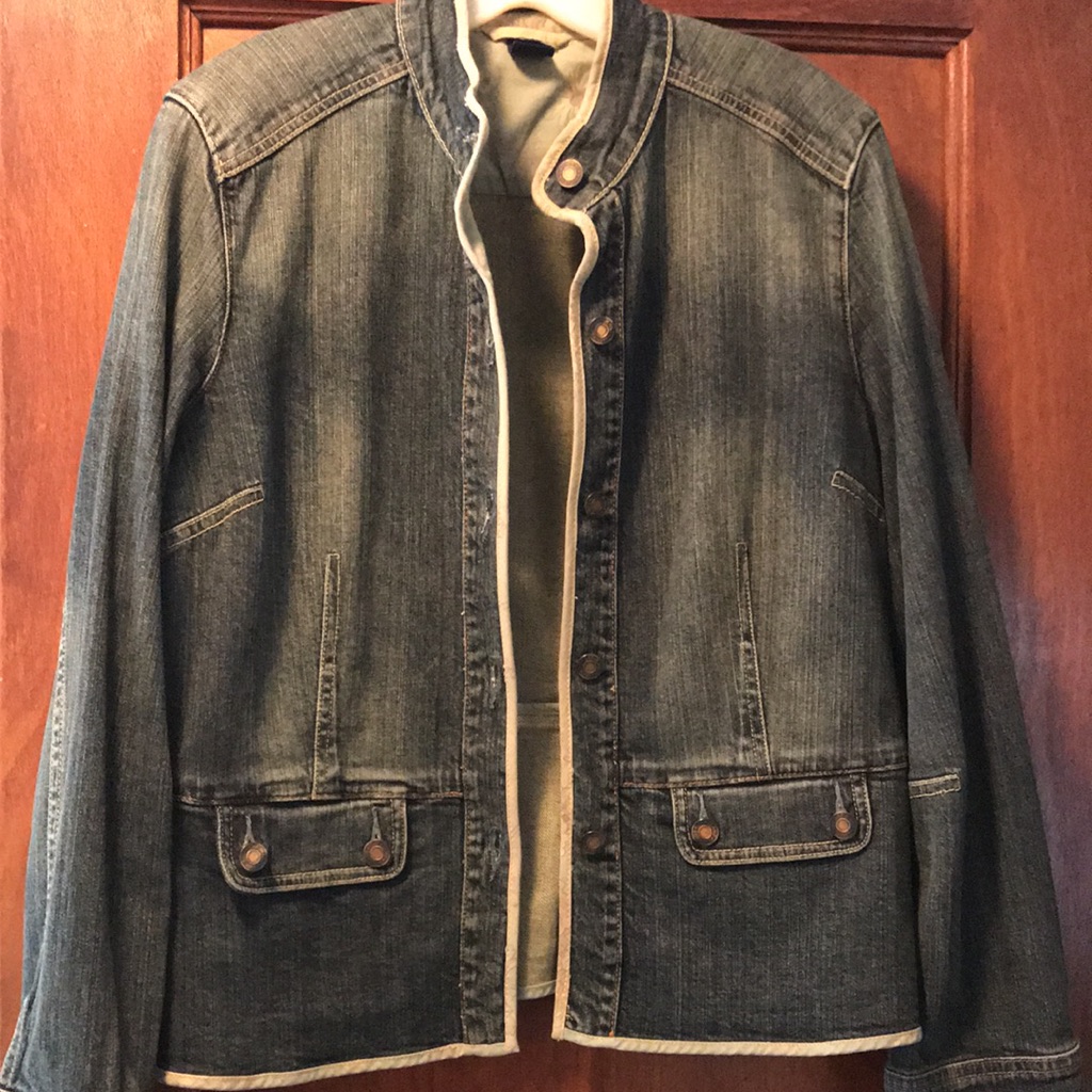 Gap Blue Stretch Jean Jacket Size L